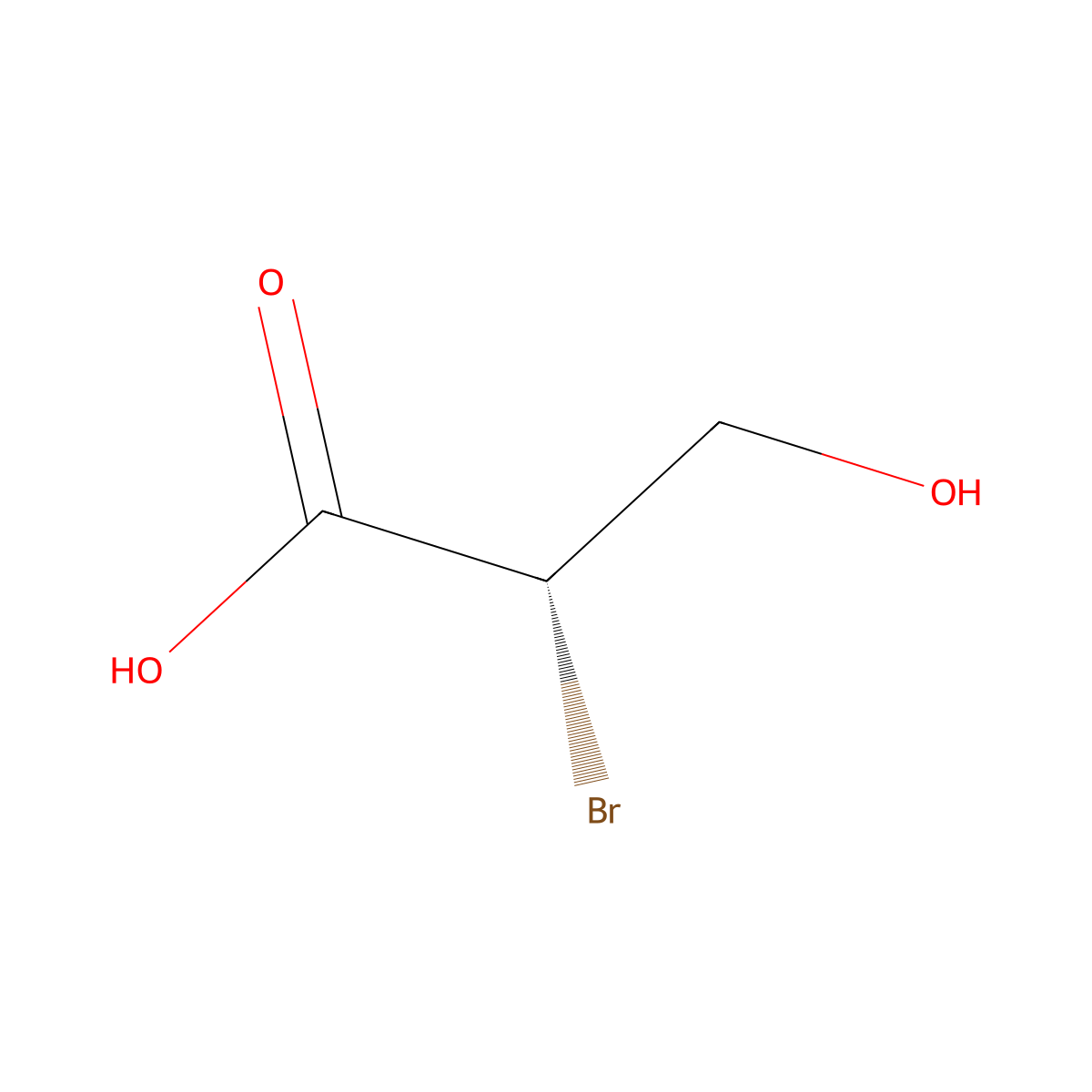 (2S)-2-Bromo-3-hydroxypropanoic acid molecular structure, CAS 70671-46-4
