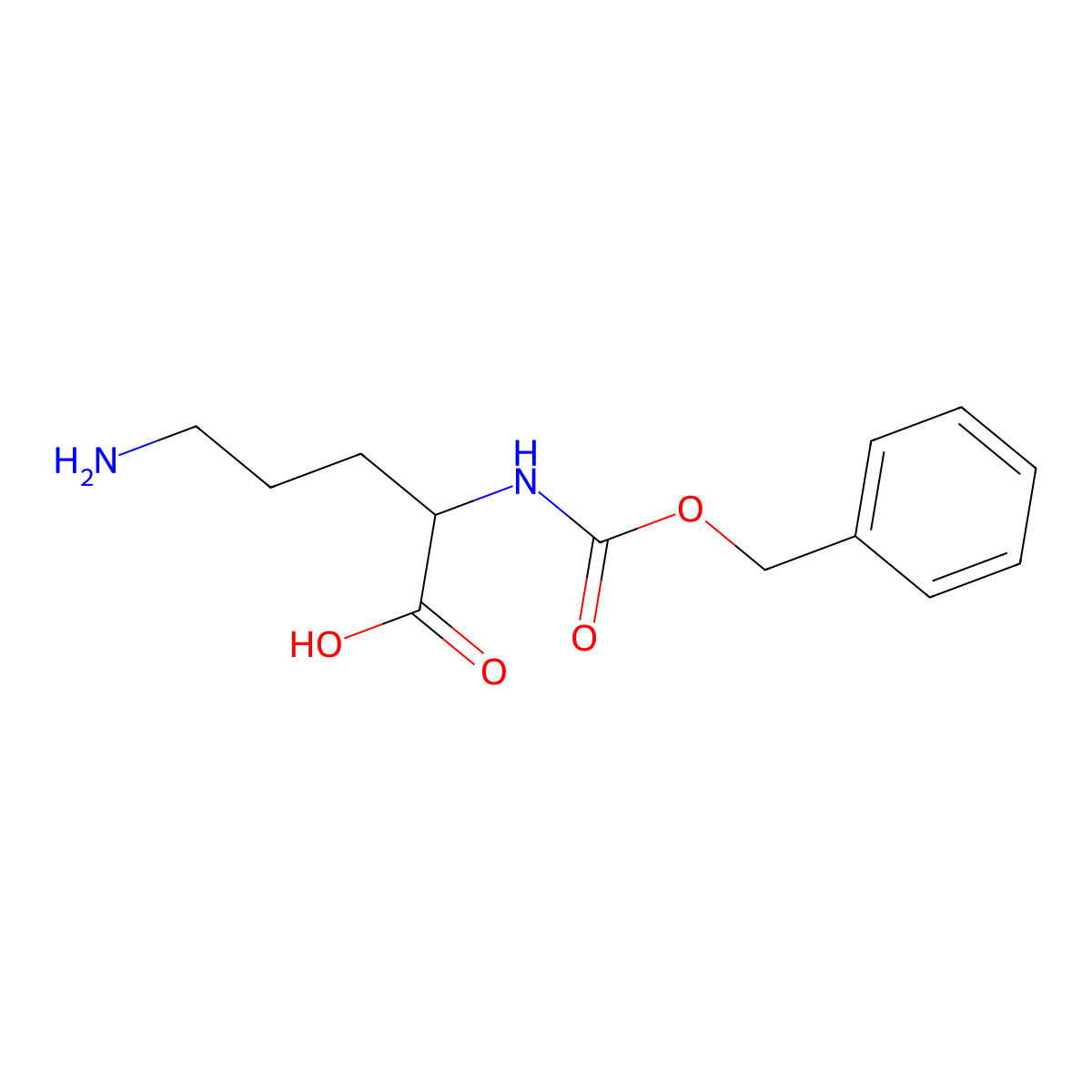 N-alpha-CBZ-L-ORNITHINE molecular structure, CAS 70671-51-1