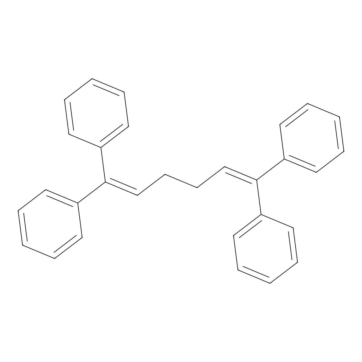1,1,6,6-Tetraphenylhexa-1,5-diene molecular structure, CAS 70671-93-1