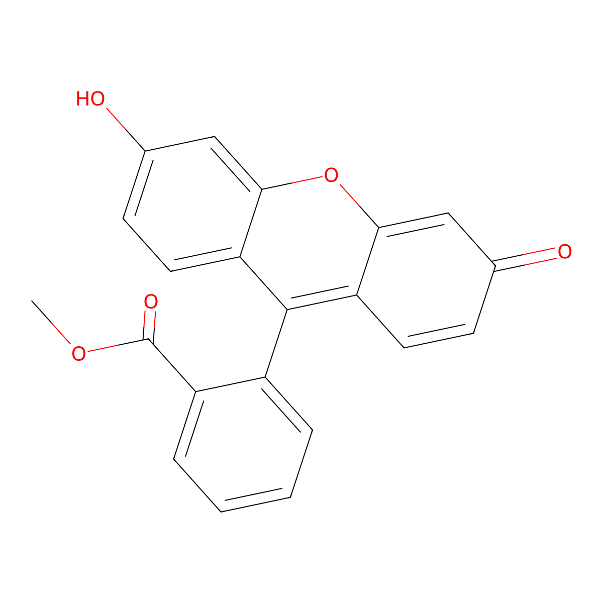 Fluorescein Methyl ester molecular structure, CAS 70672-06-9