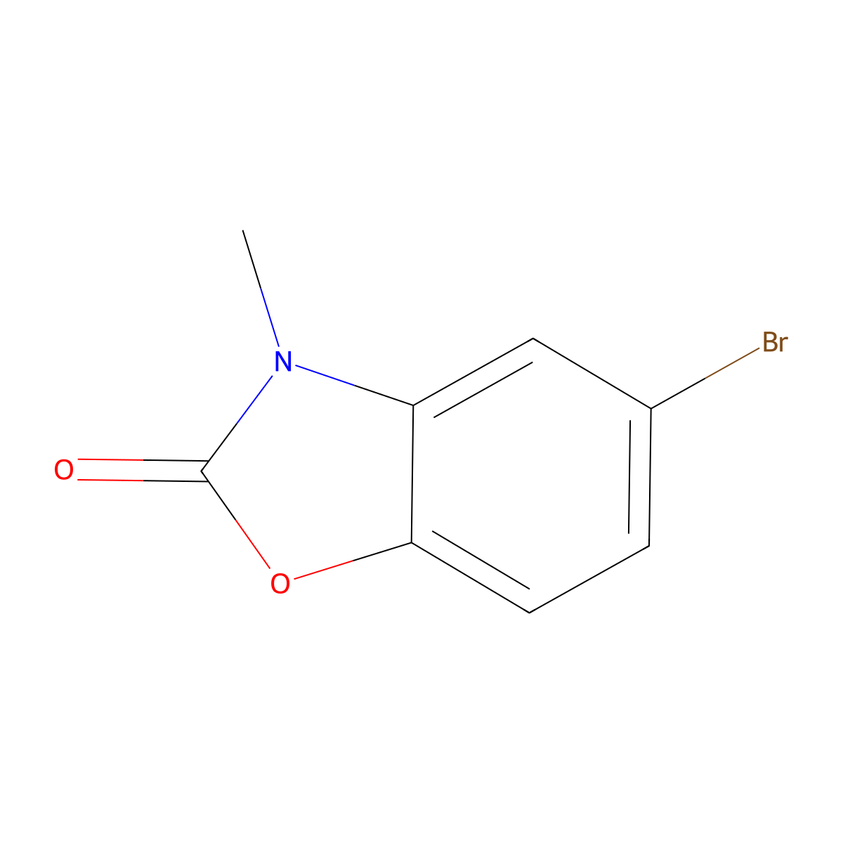 5-bromo-3-methyl-3H-benzooxazol-2-one molecular structure, CAS 70672-82-1