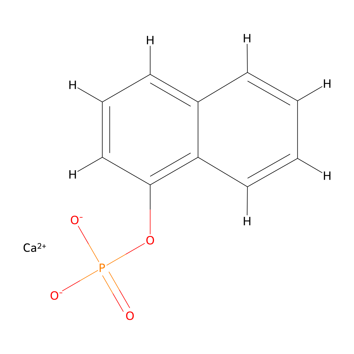 Calcium naphthyl phosphate molecular structure, CAS 70675-10-4