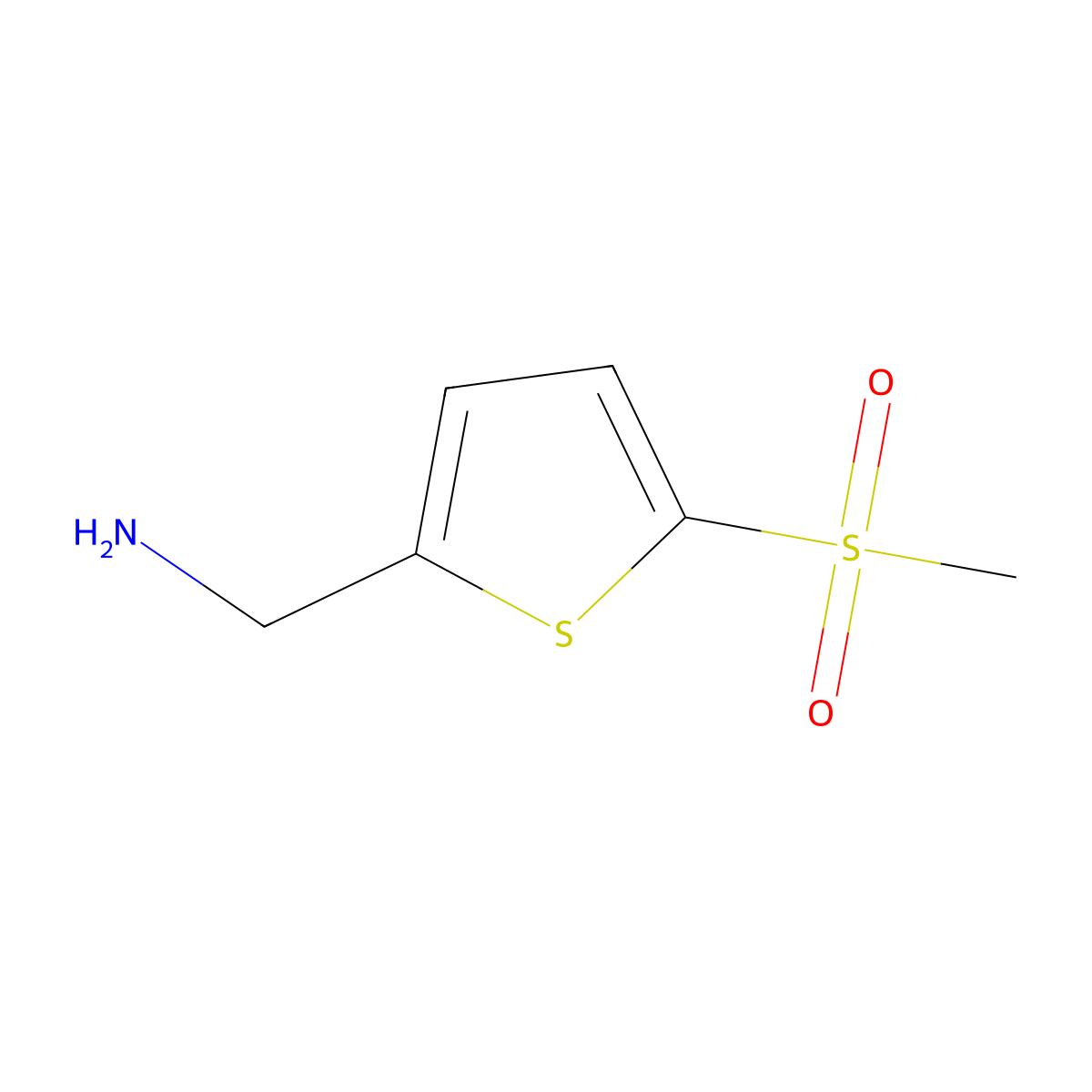 (5-Methanesulfonylthiophen-2-yl)methanamine molecular structure, CAS 706757-12-2