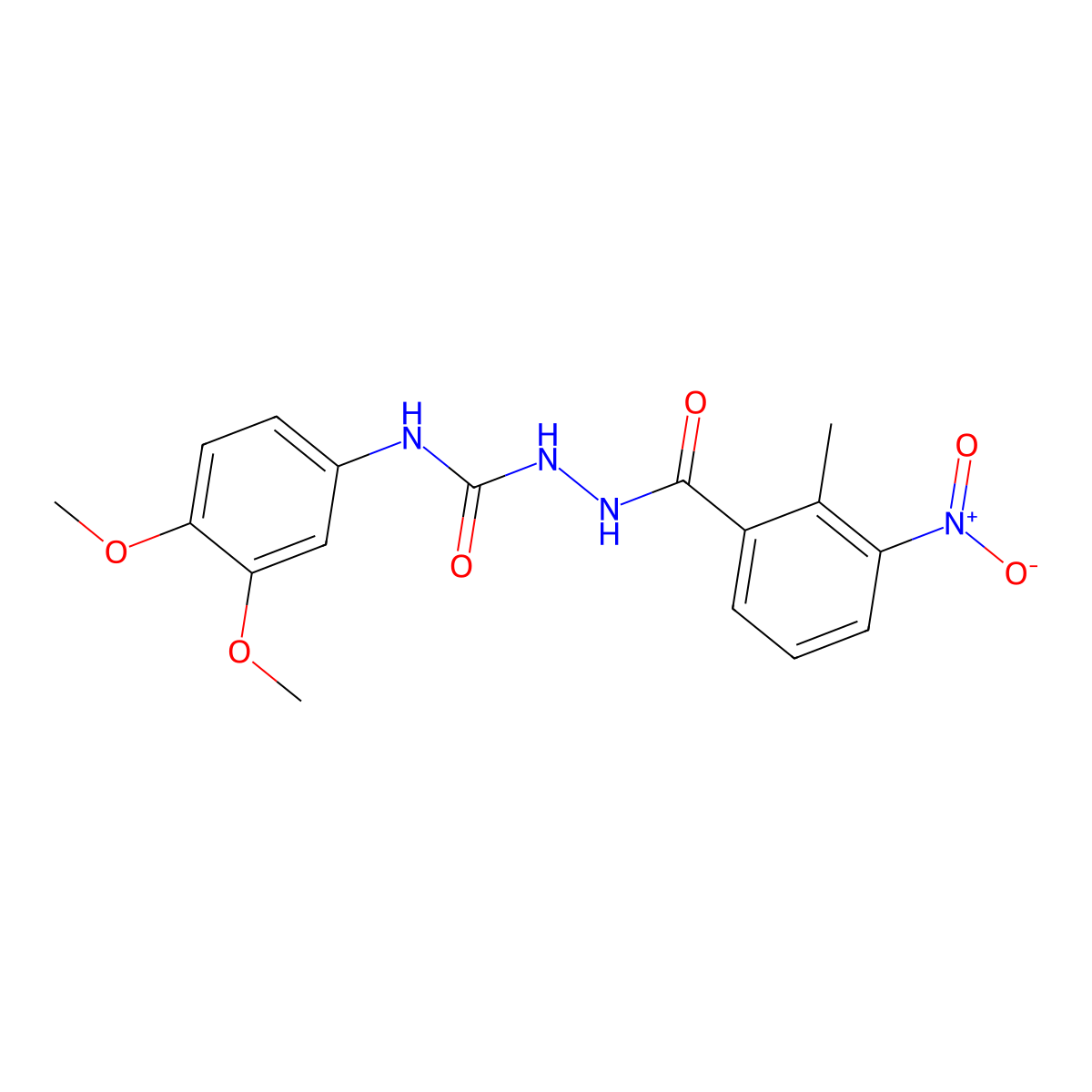 1-(3,4-Dimethoxyphenyl)-3-[(2-methyl-3-nitrobenzoyl)amino]urea molecular structure, CAS 706762-01-8
