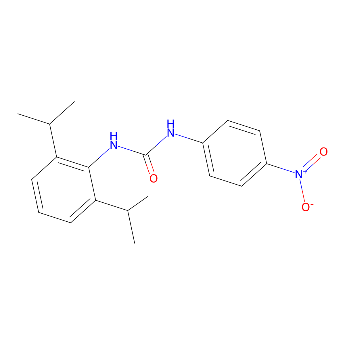 1-[2,6-Di(propan-2-yl)phenyl]-3-(4-nitrophenyl)urea molecular structure, CAS 706762-21-2