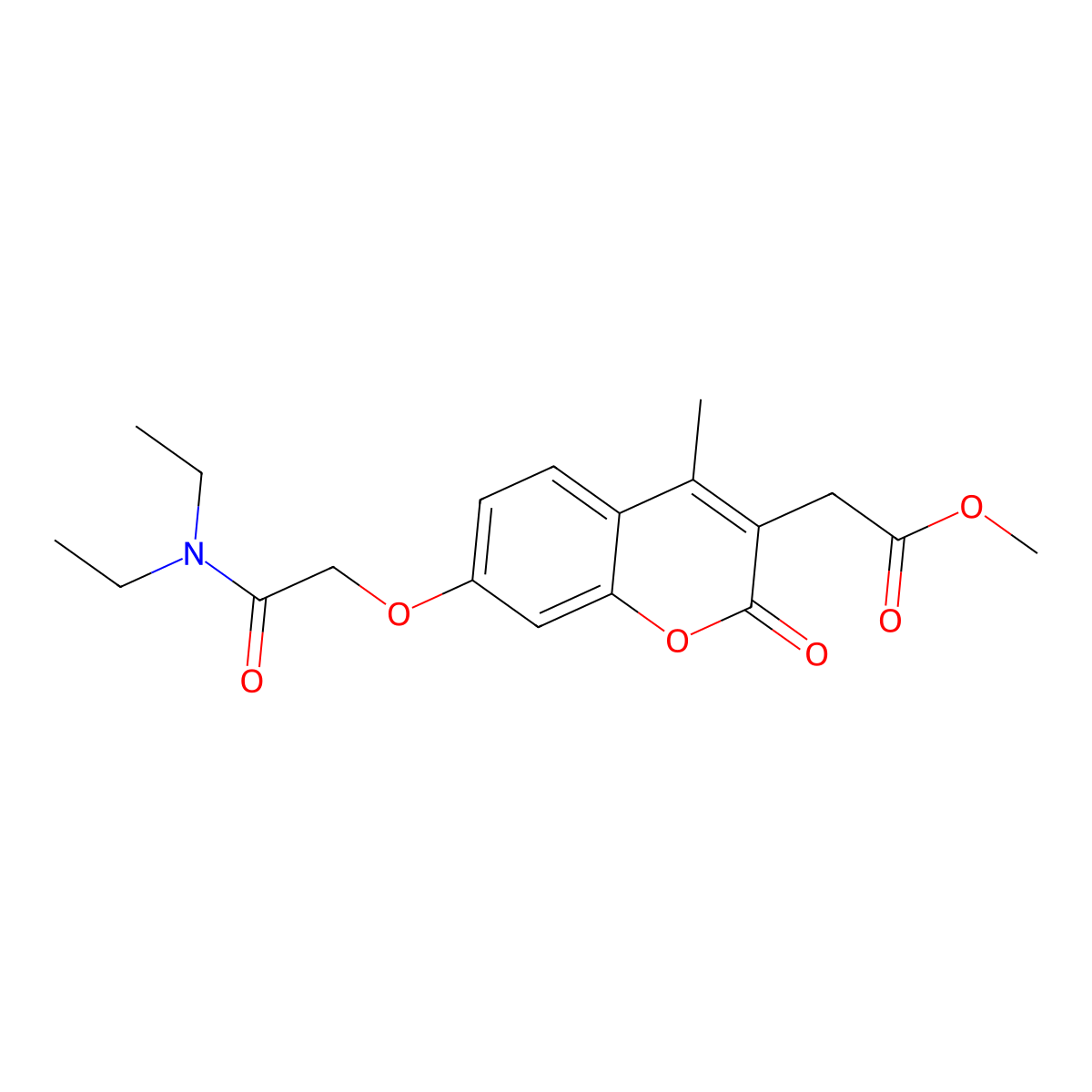 methyl {7-[2-(diethylamino)-2-oxoethoxy]-4-methyl-2-oxo-2H-chromen-3-yl}acetate molecular structure, CAS 706762-63-2