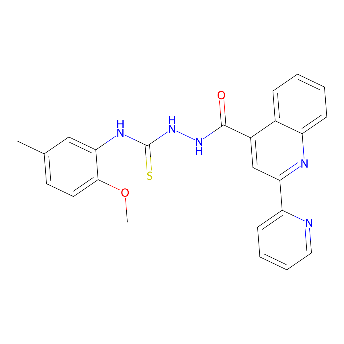 1-(2-Methoxy-5-methylphenyl)-3-[(2-pyridin-2-ylquinoline-4-carbonyl)amino]thiourea molecular structure, CAS 706763-57-7