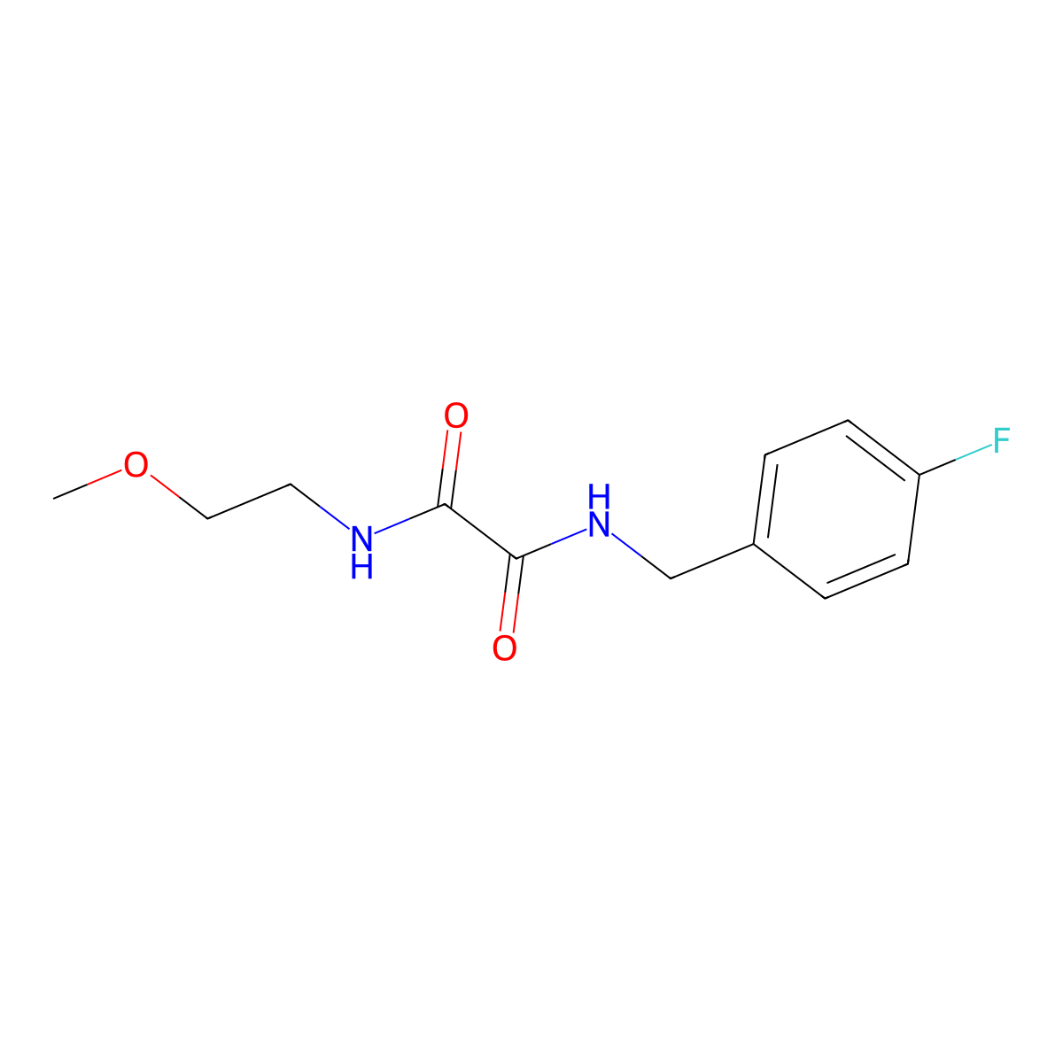 N1-(4-fluorobenzyl)-N2-(2-methoxyethyl)oxalamide molecular structure, CAS 706763-77-1