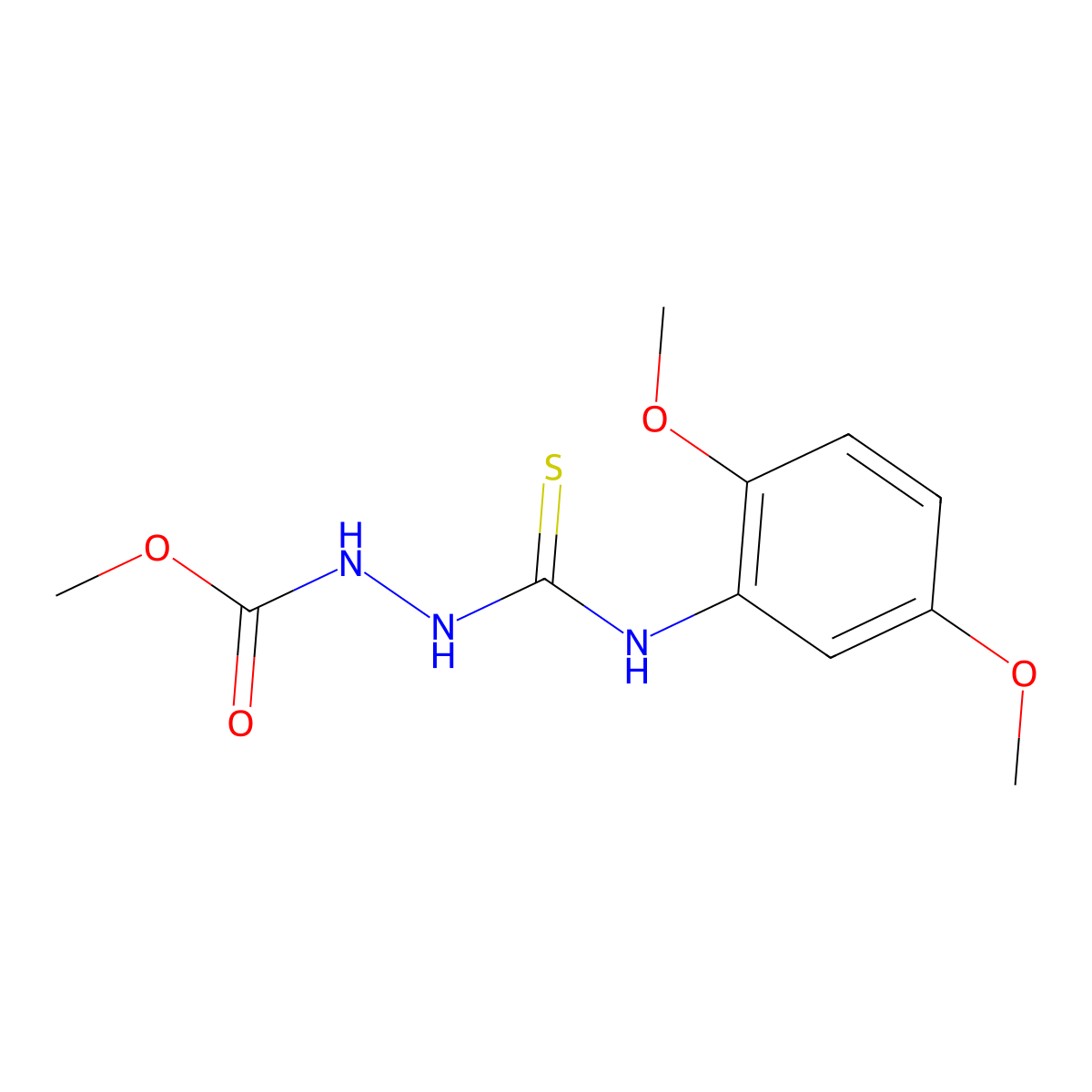 Methyl 2-{[(2,5-dimethoxyphenyl)amino]carbonothioyl}hydrazinecarboxylate molecular structure, CAS 706763-81-7