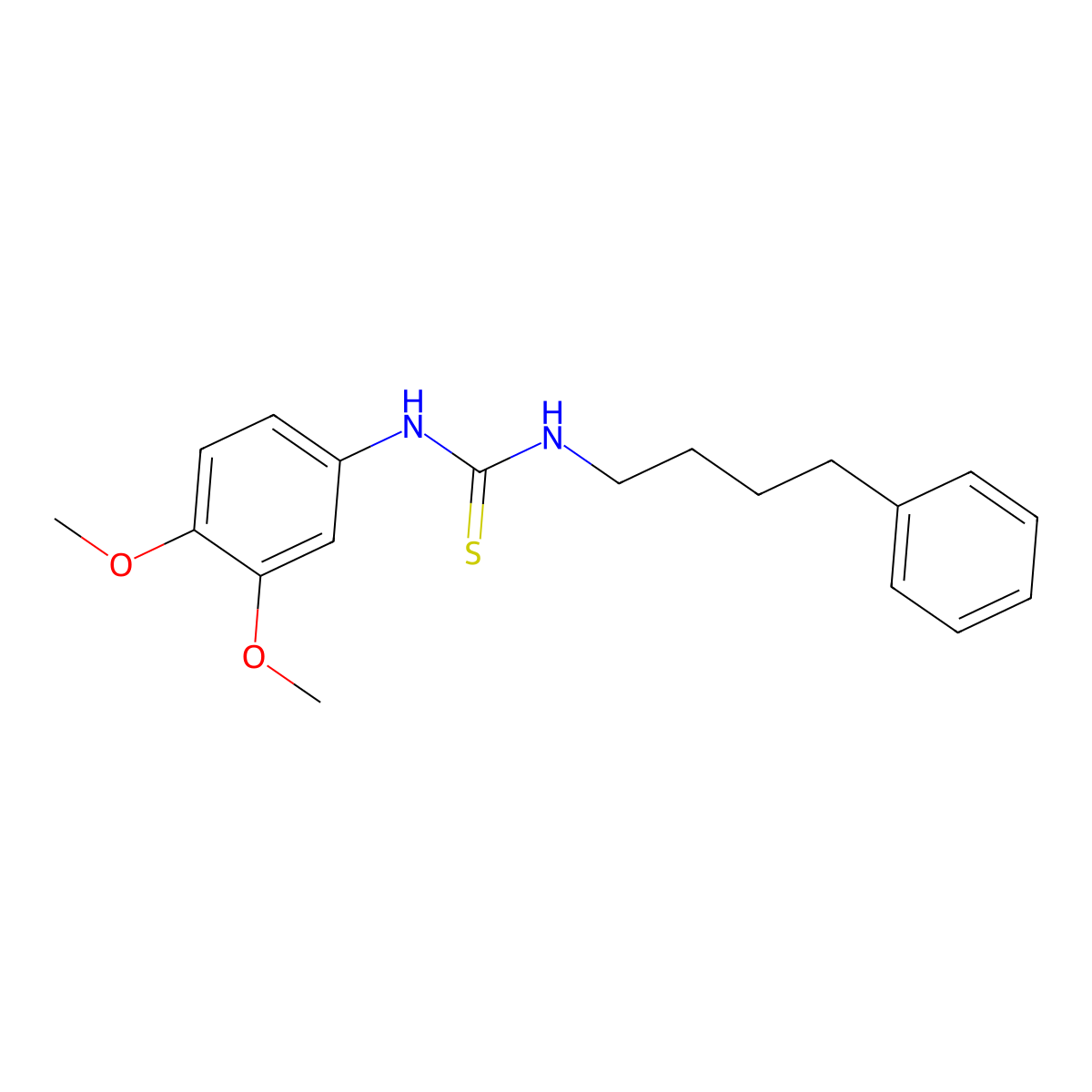 1-(3,4-Dimethoxyphenyl)-3-(4-phenylbutyl)thiourea molecular structure, CAS 706764-06-9