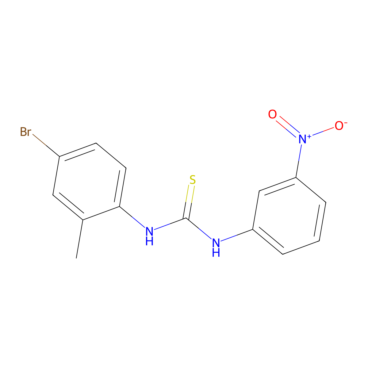 1-(4-Bromo-2-methylphenyl)-3-(3-nitrophenyl)thiourea molecular structure, CAS 706764-50-3
