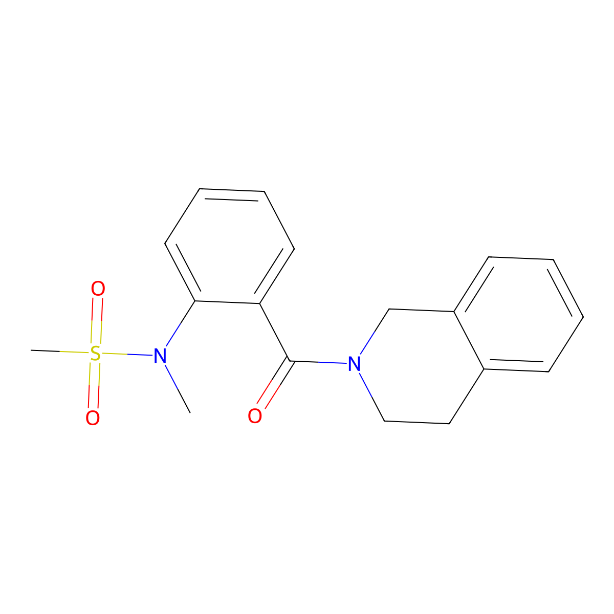 N-[2-(3,4-dihydro-1H-isoquinoline-2-carbonyl)phenyl]-N-methylmethanesulfonamide molecular structure, CAS 706764-66-1