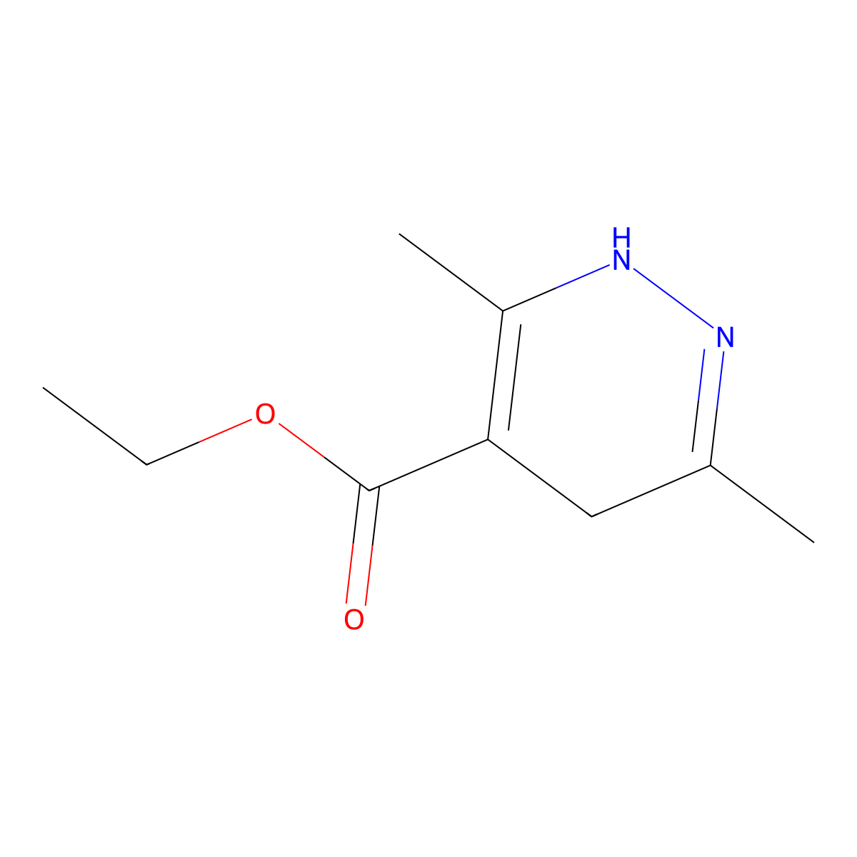 Ethyl 3,6-dimethyl-2,5-dihydropyridazine-4-carboxylate molecular structure, CAS 706765-36-8
