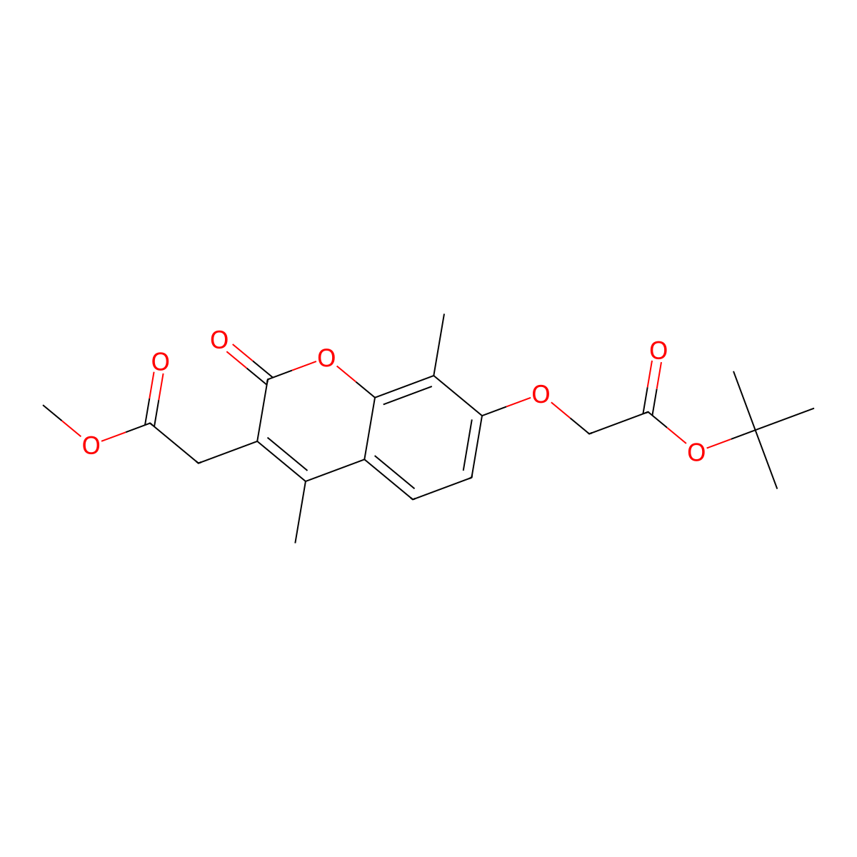methyl [7-(2-tert-butoxy-2-oxoethoxy)-4,8-dimethyl-2-oxo-2H-chromen-3-yl]acetate molecular structure, CAS 706765-47-1