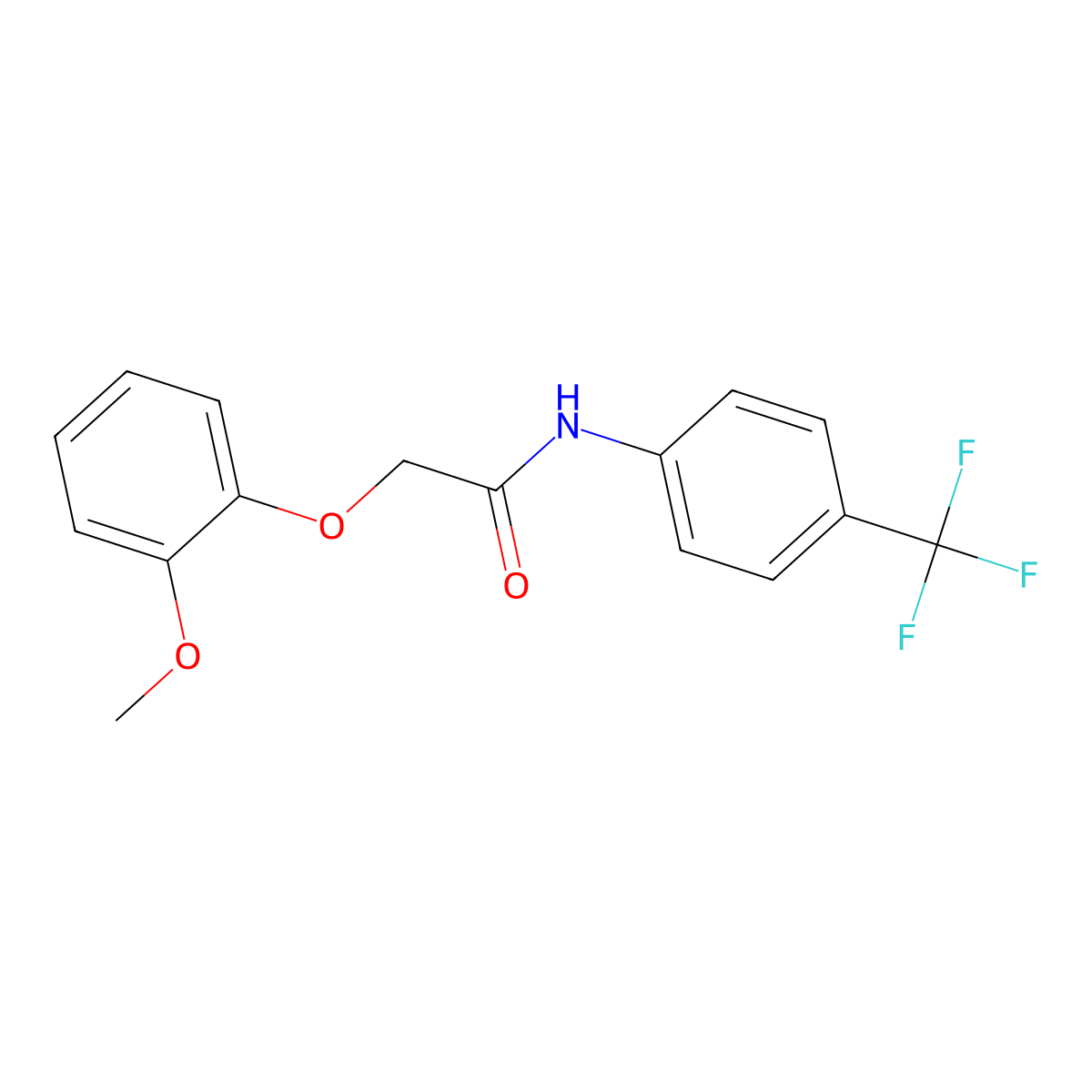 2-(2-methoxyphenoxy)-N-[4-(trifluoromethyl)phenyl]acetamide molecular structure, CAS 706765-53-9