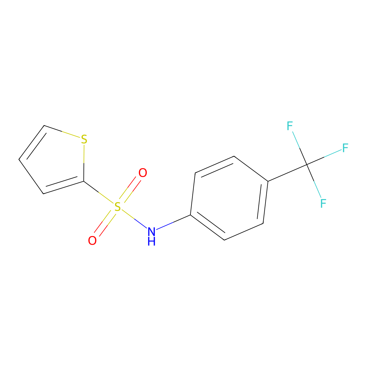 N-[4-(trifluoromethyl)phenyl]thiophene-2-sulfonamide molecular structure, CAS 706765-63-1