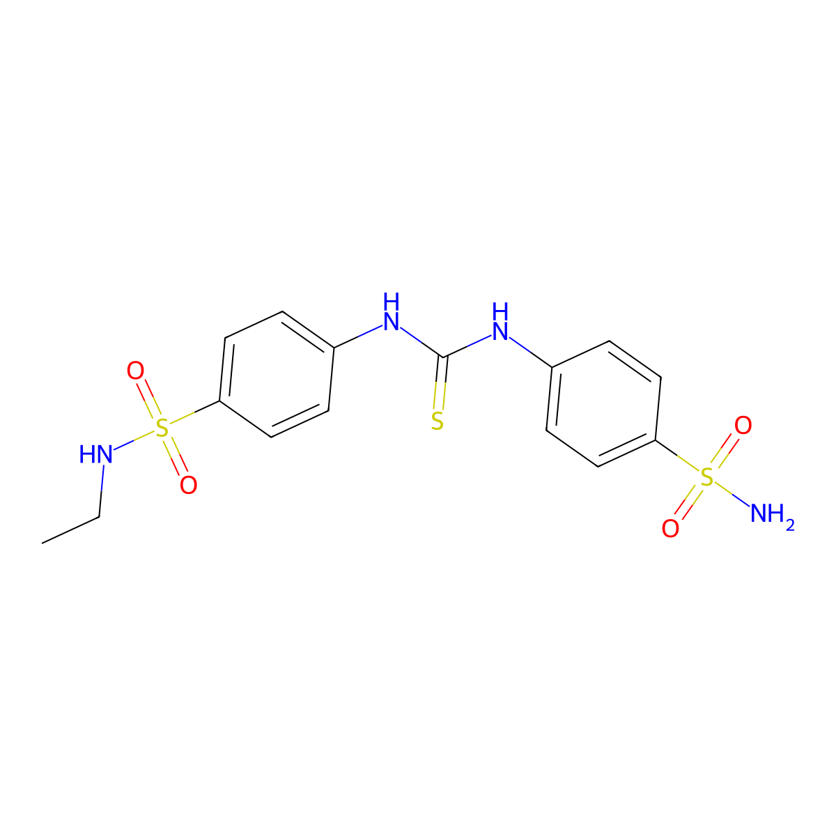 1-[4-(Ethylsulfamoyl)phenyl]-3-(4-sulfamoylphenyl)thiourea molecular structure, CAS 706766-45-2