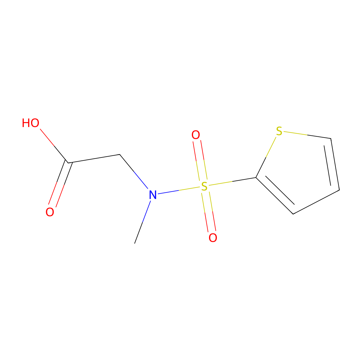 [Methyl(thien-2-ylsulfonyl)amino]acetic acid molecular structure, CAS 706766-53-2