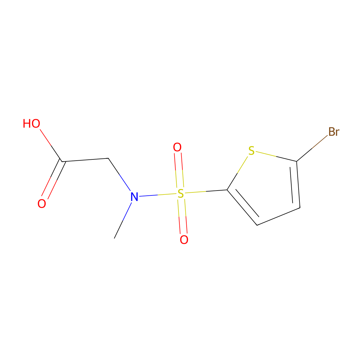 [[(5-Bromothien-2-yl)sulfonyl](methyl)amino]-acetic acid molecular structure, CAS 706766-56-5