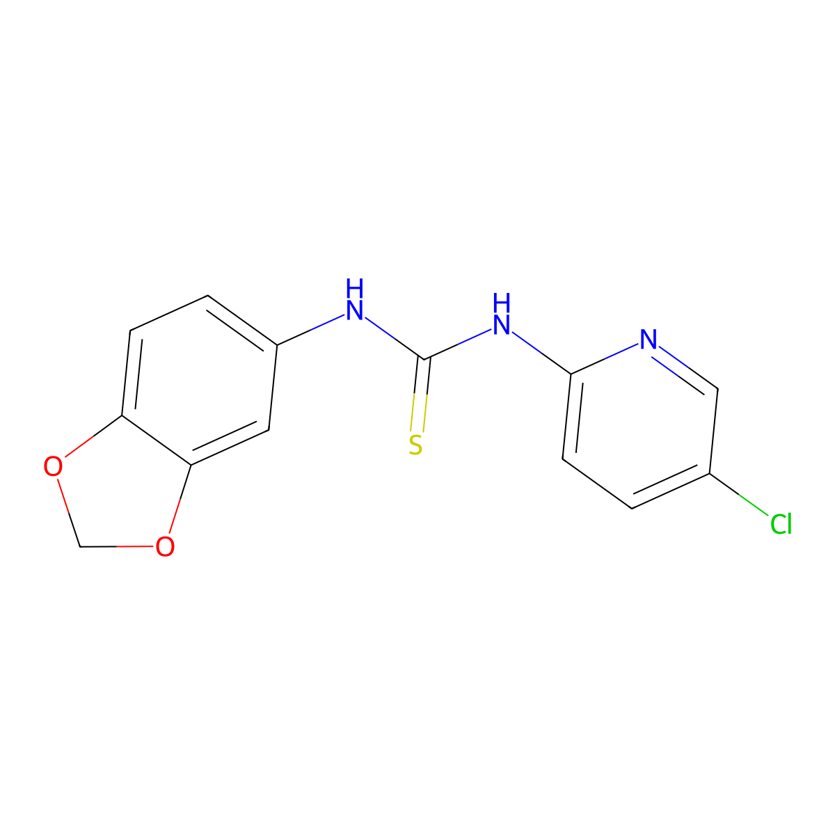 1-(1,3-Benzodioxol-5-yl)-3-(5-chloropyridin-2-yl)thiourea molecular structure, CAS 706766-66-7
