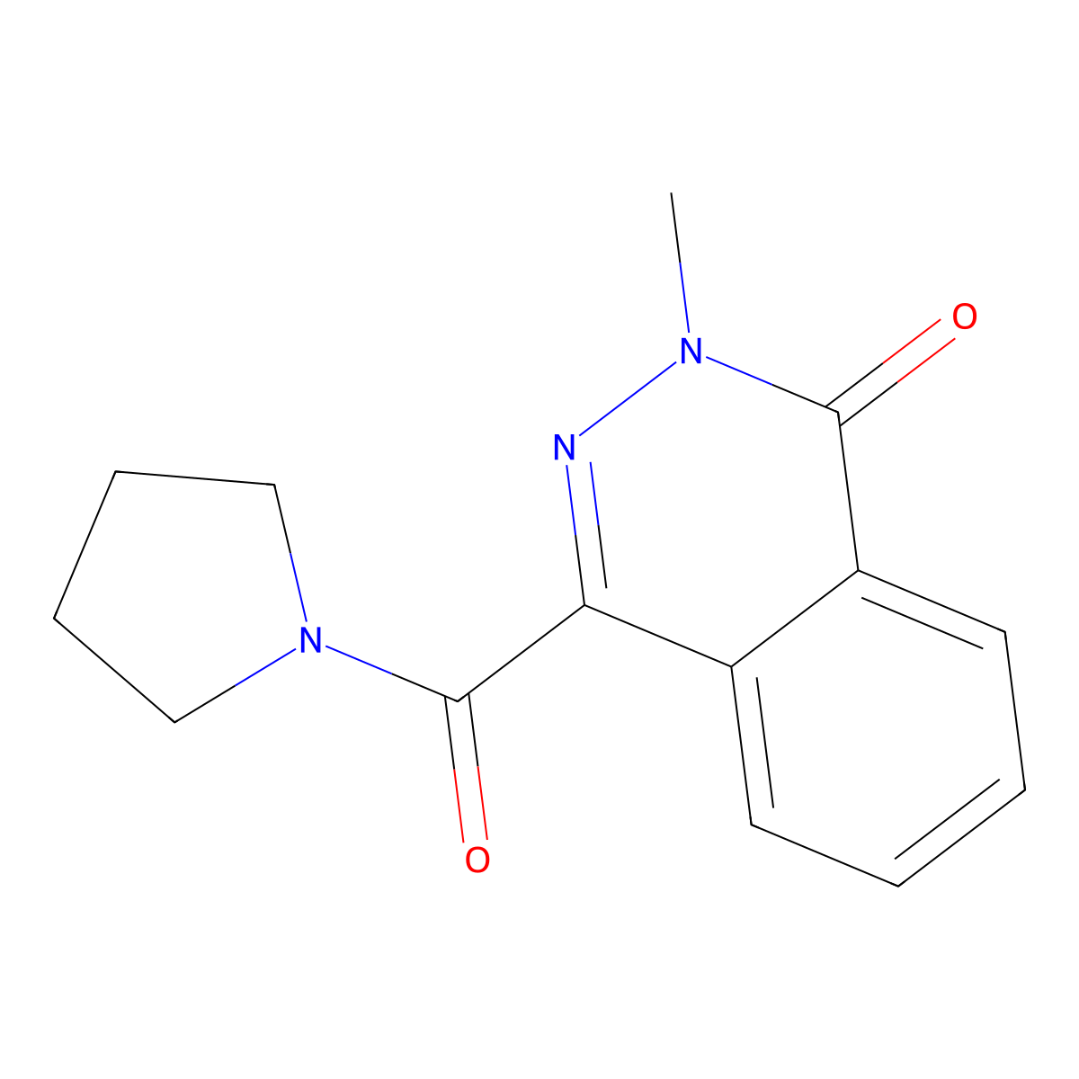2-Methyl-4-(pyrrolidine-1-carbonyl)phthalazin-1-one molecular structure, CAS 706766-69-0
