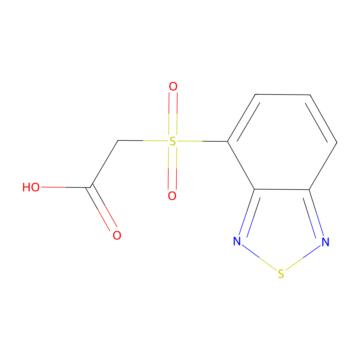 2-(2,1,3-Benzothiadiazole-4-sulfonyl)acetic acid molecular structure, CAS 706766-79-2