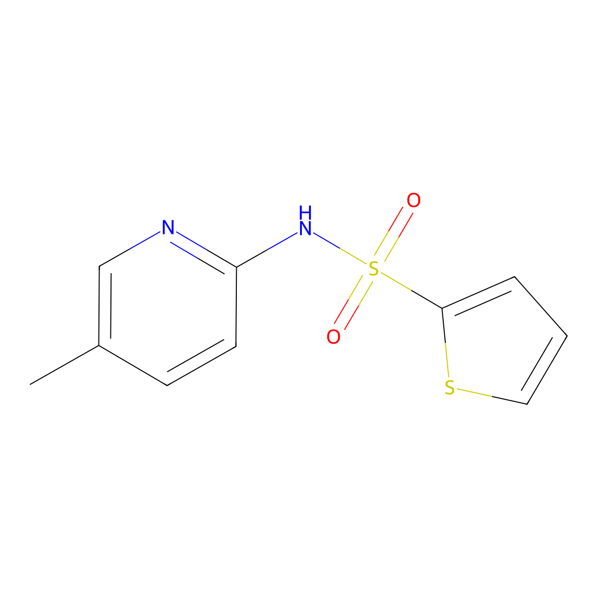 N-(5-methylpyridin-2-yl)thiophene-2-sulfonamide molecular structure, CAS 706766-91-8