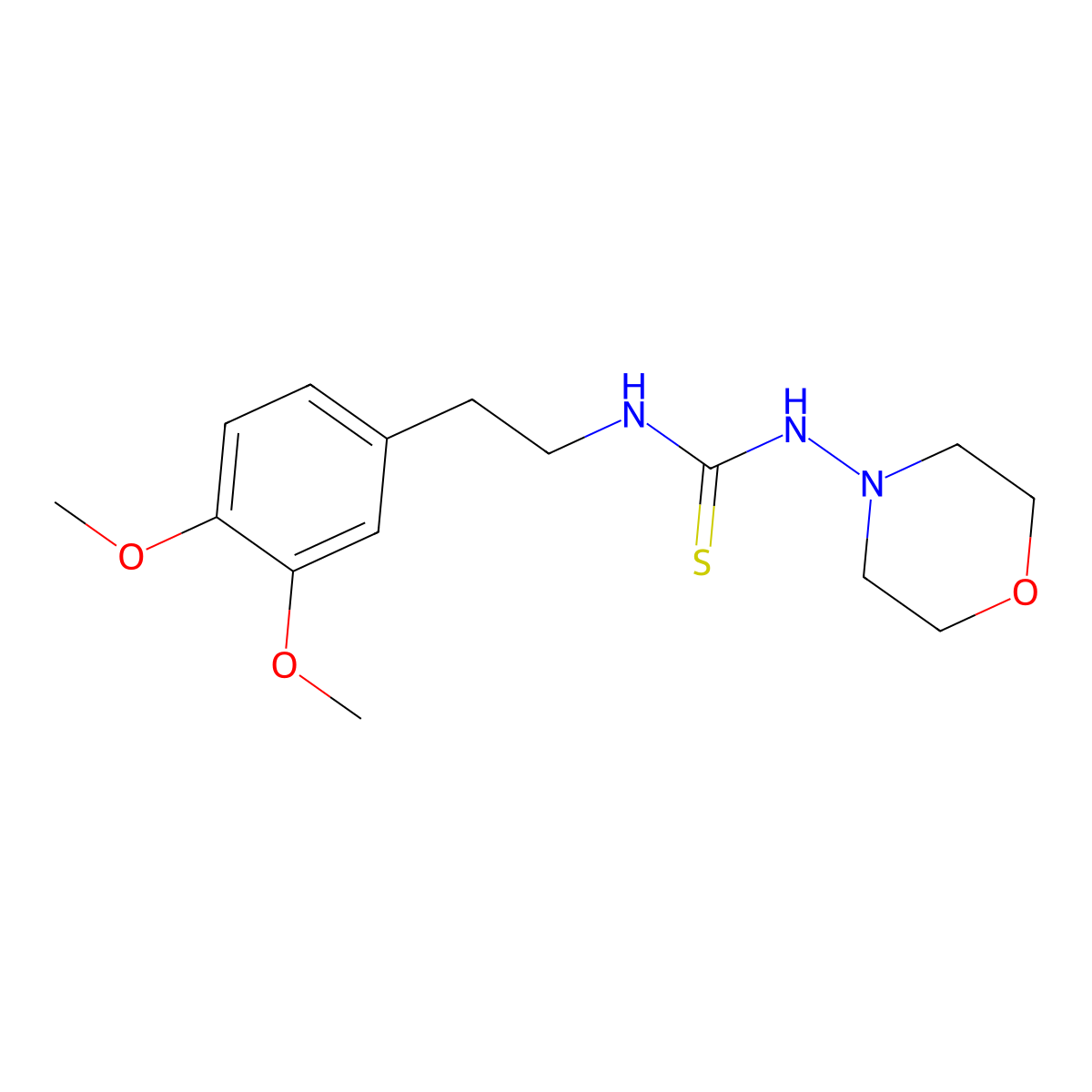 1-[2-(3,4-Dimethoxyphenyl)ethyl]-3-morpholin-4-ylthiourea molecular structure, CAS 706767-03-5