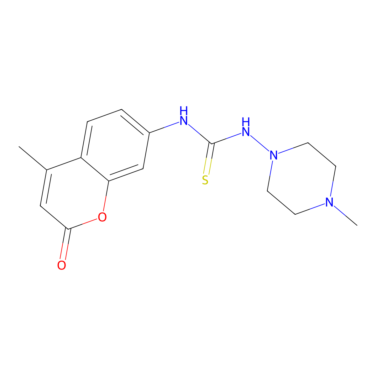 1-(4-Methyl-2-oxochromen-7-yl)-3-(4-methylpiperazin-1-yl)thiourea molecular structure, CAS 706767-59-1