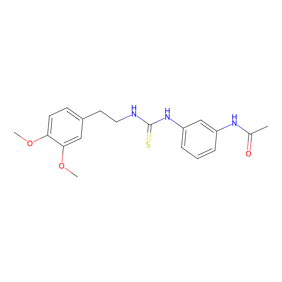 N-[3-[2-(3,4-dimethoxyphenyl)ethylcarbamothioylamino]phenyl]acetamide molecular structure, CAS 706767-81-9