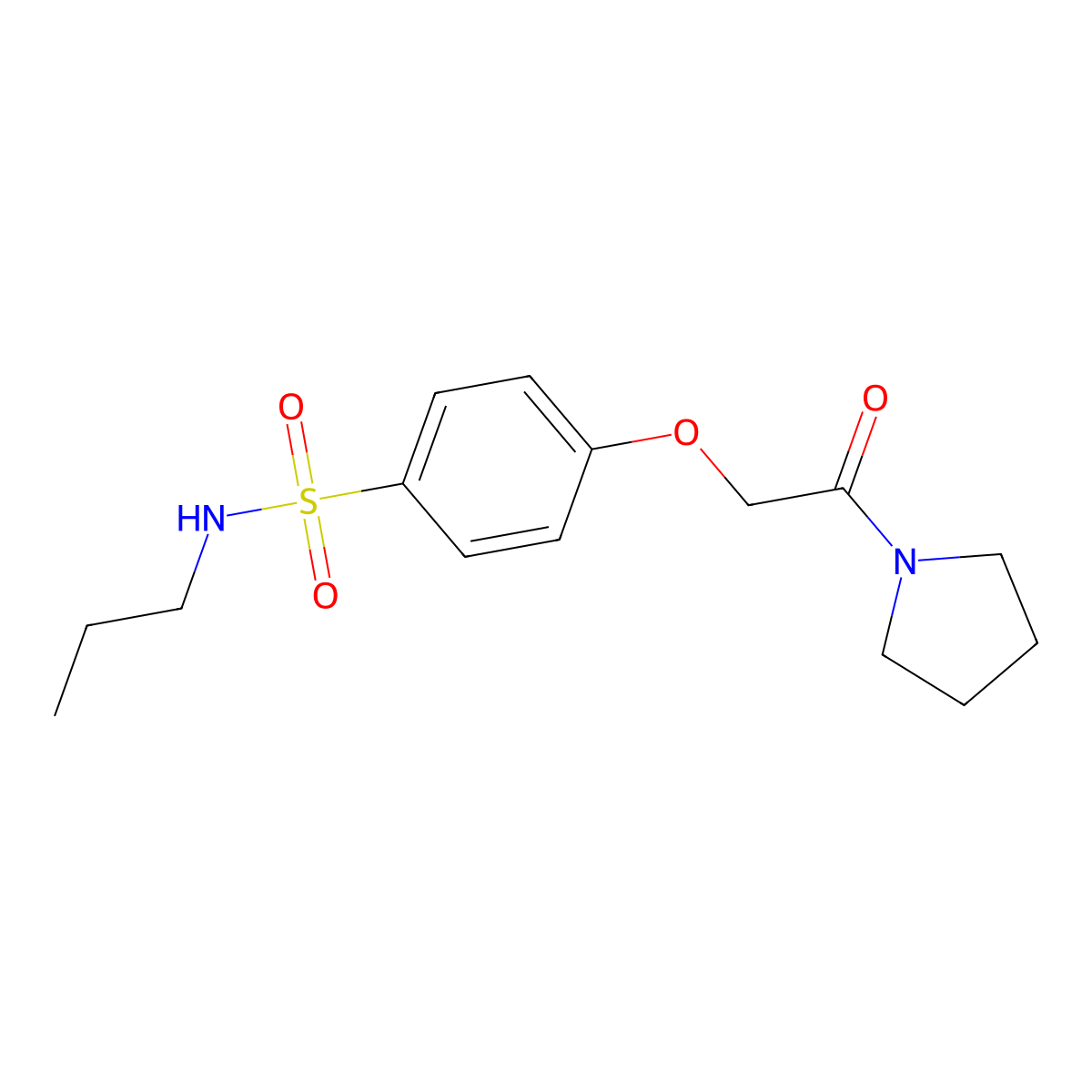 4-(2-oxo-2-pyrrolidin-1-ylethoxy)-N-propylbenzenesulfonamide molecular structure, CAS 706767-86-4