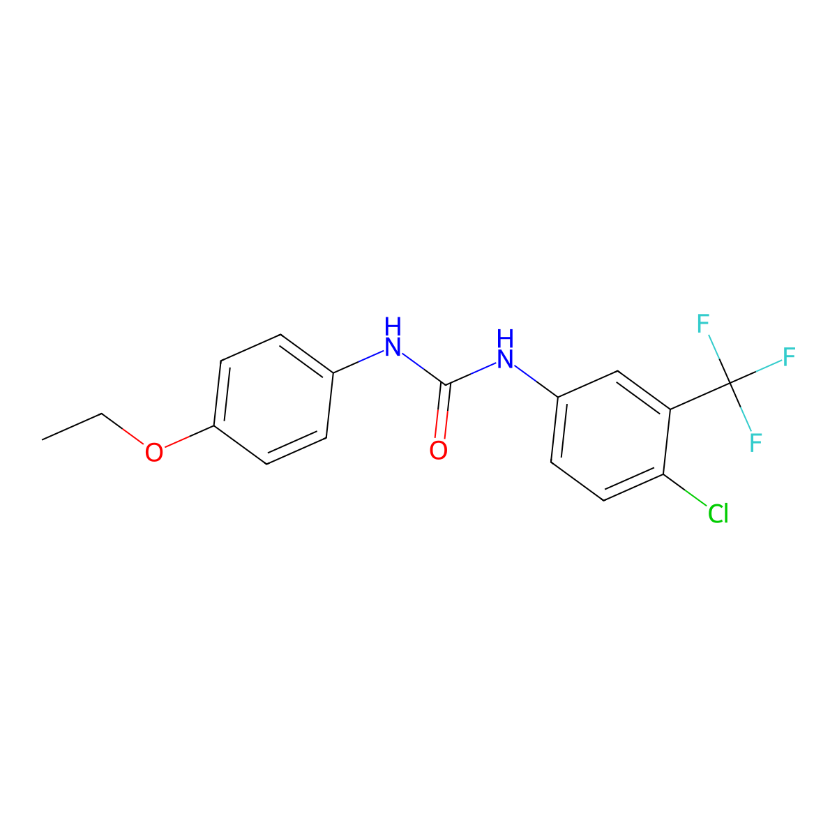 1-[4-Chloro-3-(trifluoromethyl)phenyl]-3-(4-ethoxyphenyl)urea molecular structure, CAS 706768-21-0
