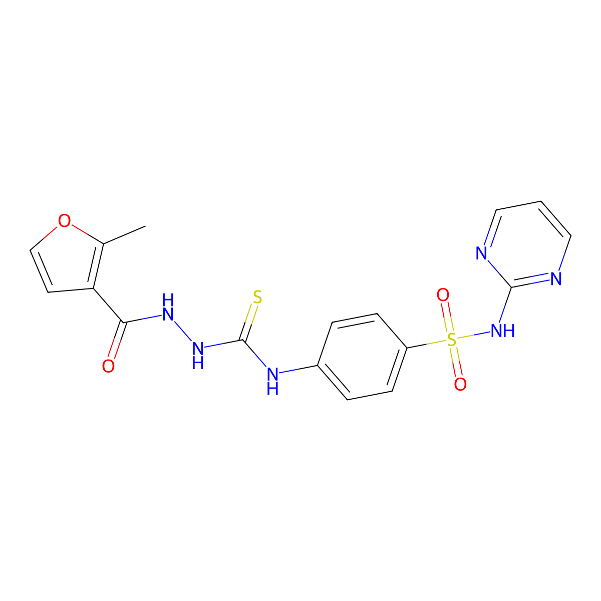 1-[(2-Methylfuran-3-carbonyl)amino]-3-[4-(pyrimidin-2-ylsulfamoyl)phenyl]thiourea molecular structure, CAS 706768-63-0