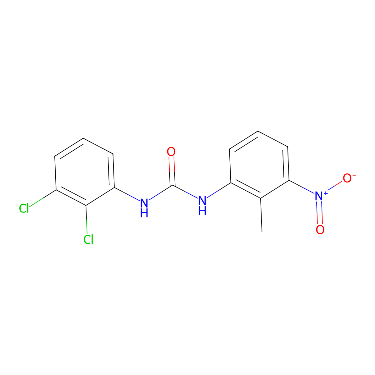 1-(2,3-Dichlorophenyl)-3-(2-methyl-3-nitrophenyl)urea molecular structure, CAS 706768-75-4