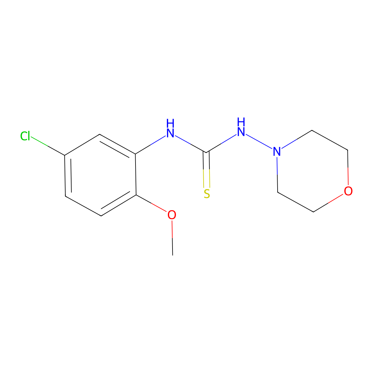1-(5-Chloro-2-methoxyphenyl)-3-morpholin-4-ylthiourea molecular structure, CAS 706768-91-4