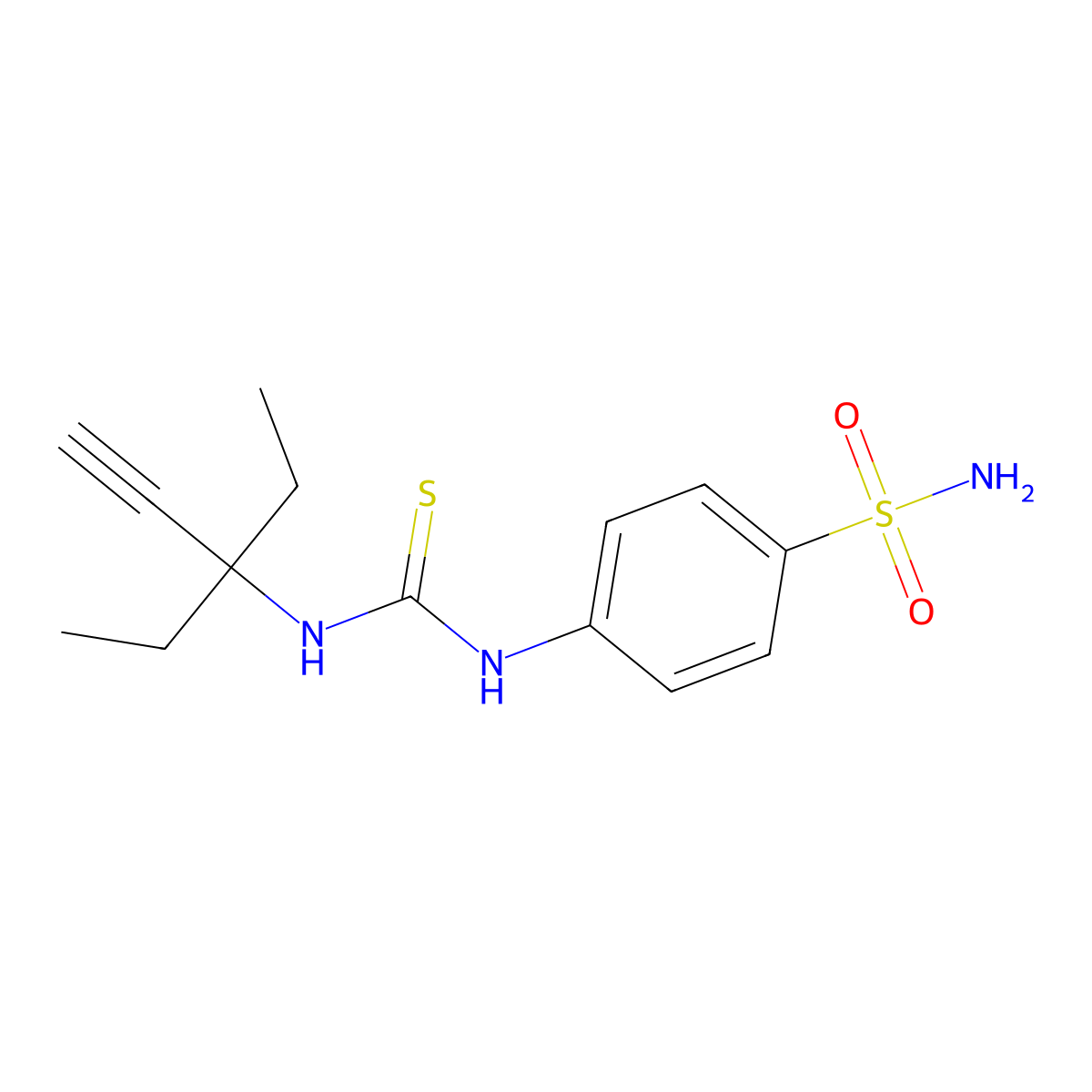 1-(3-Ethylpent-1-yn-3-yl)-3-(4-sulfamoylphenyl)thiourea molecular structure, CAS 706769-15-5