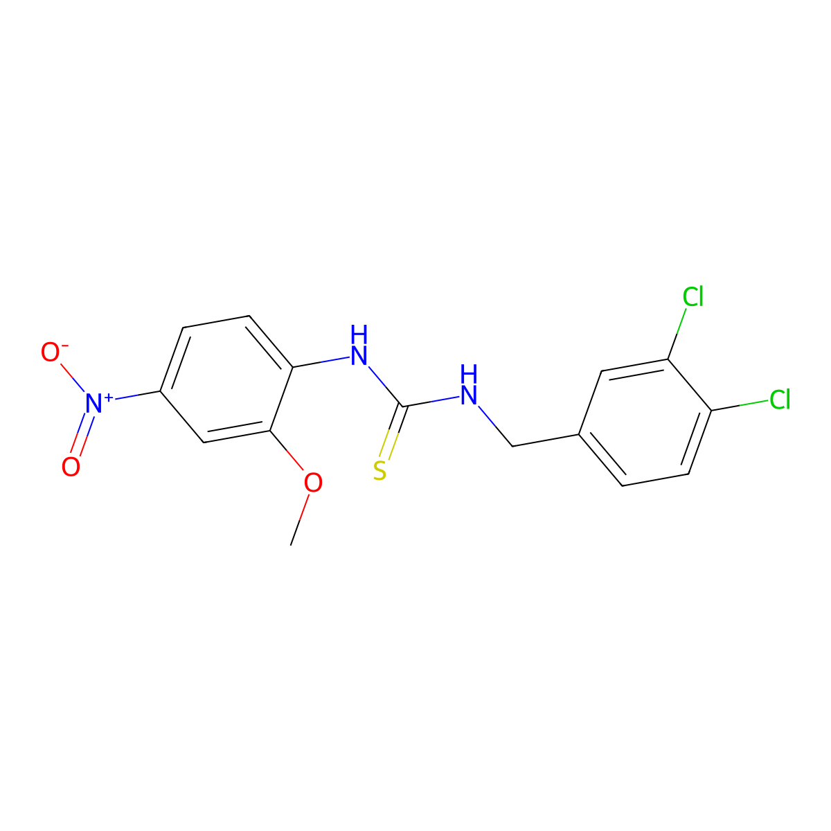 1-[(3,4-Dichlorophenyl)methyl]-3-(2-methoxy-4-nitrophenyl)thiourea molecular structure, CAS 706769-16-6