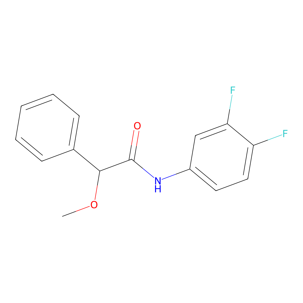 N-(3,4-difluorophenyl)-2-methoxy-2-phenylacetamide molecular structure, CAS 706769-41-7