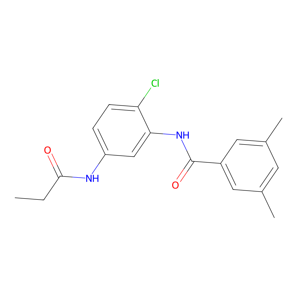 N-[2-chloro-5-(propanoylamino)phenyl]-3,5-dimethylbenzamide molecular structure, CAS 706769-68-8