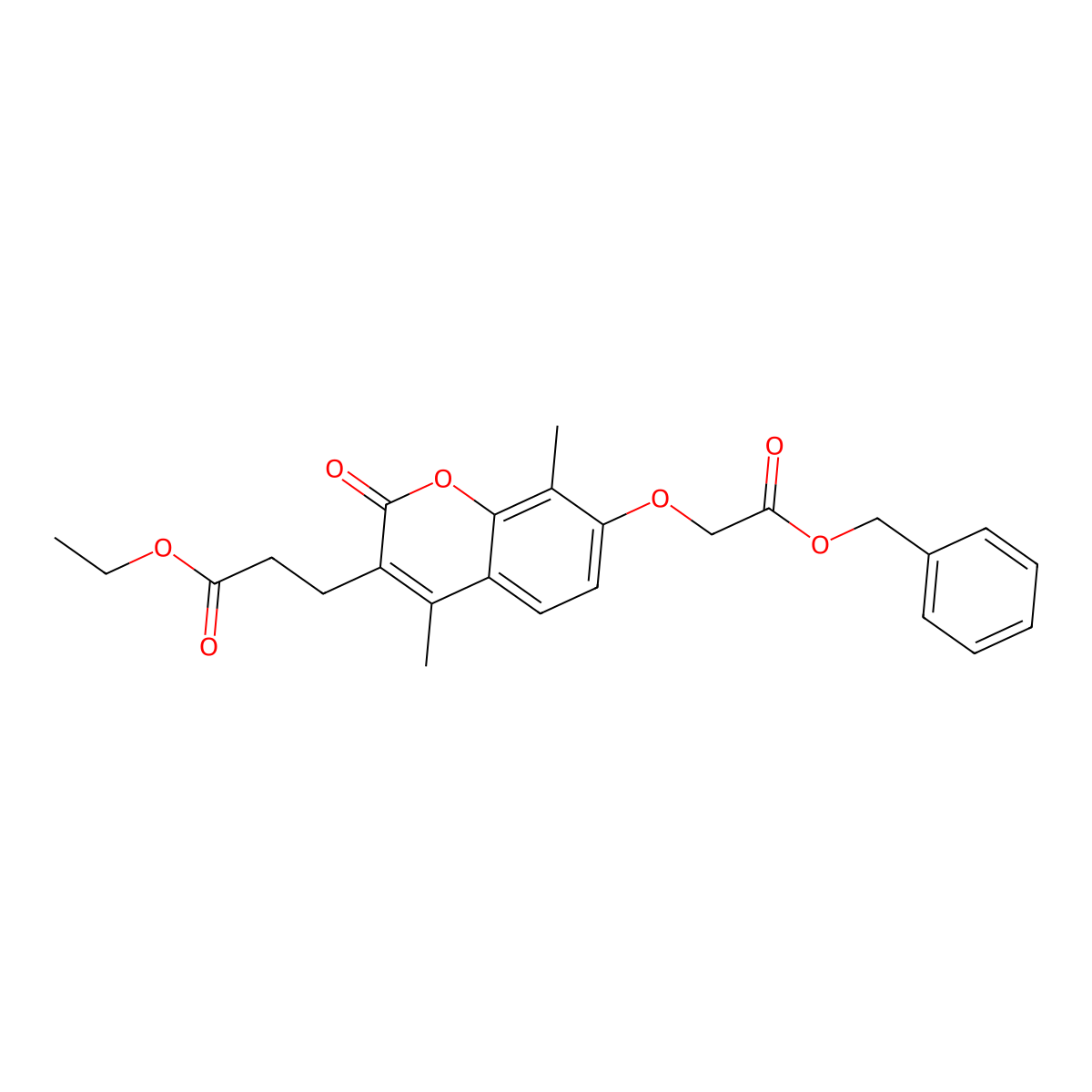 ethyl 3-{7-[2-(benzyloxy)-2-oxoethoxy]-4,8-dimethyl-2-oxo-2H-chromen-3-yl}propanoate molecular structure, CAS 706769-77-9