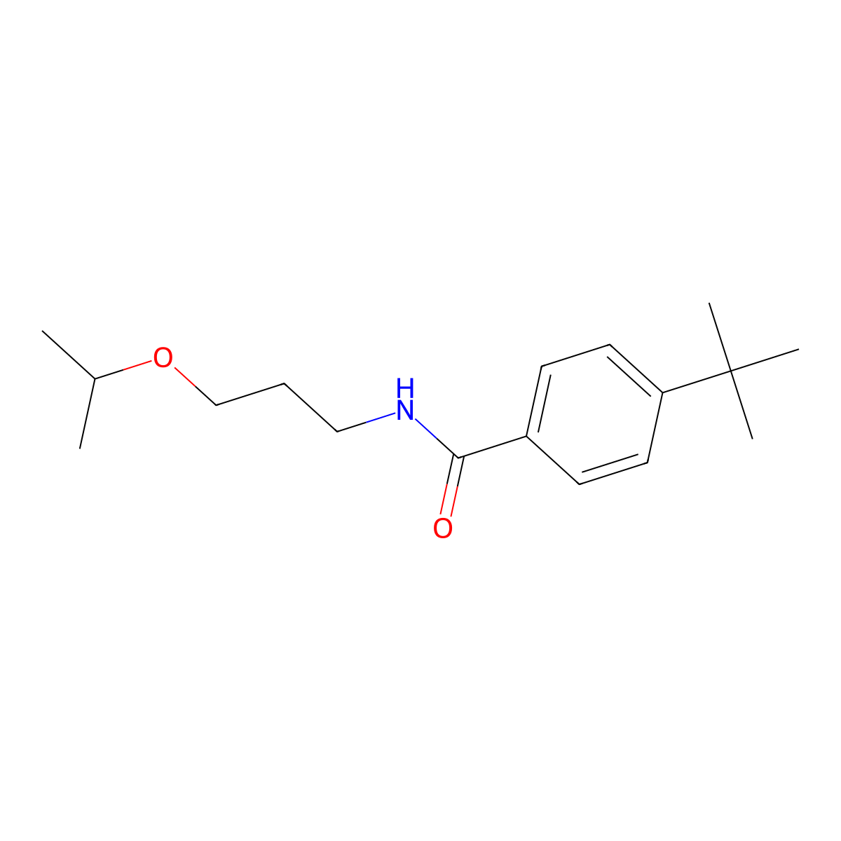 4-tert-butyl-N-(3-propan-2-yloxypropyl)benzamide molecular structure, CAS 706769-93-9