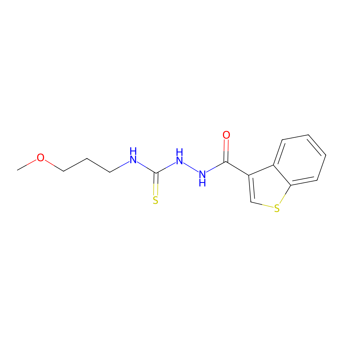 1-(1-Benzothiophene-3-carbonylamino)-3-(3-methoxypropyl)thiourea molecular structure, CAS 706770-09-4