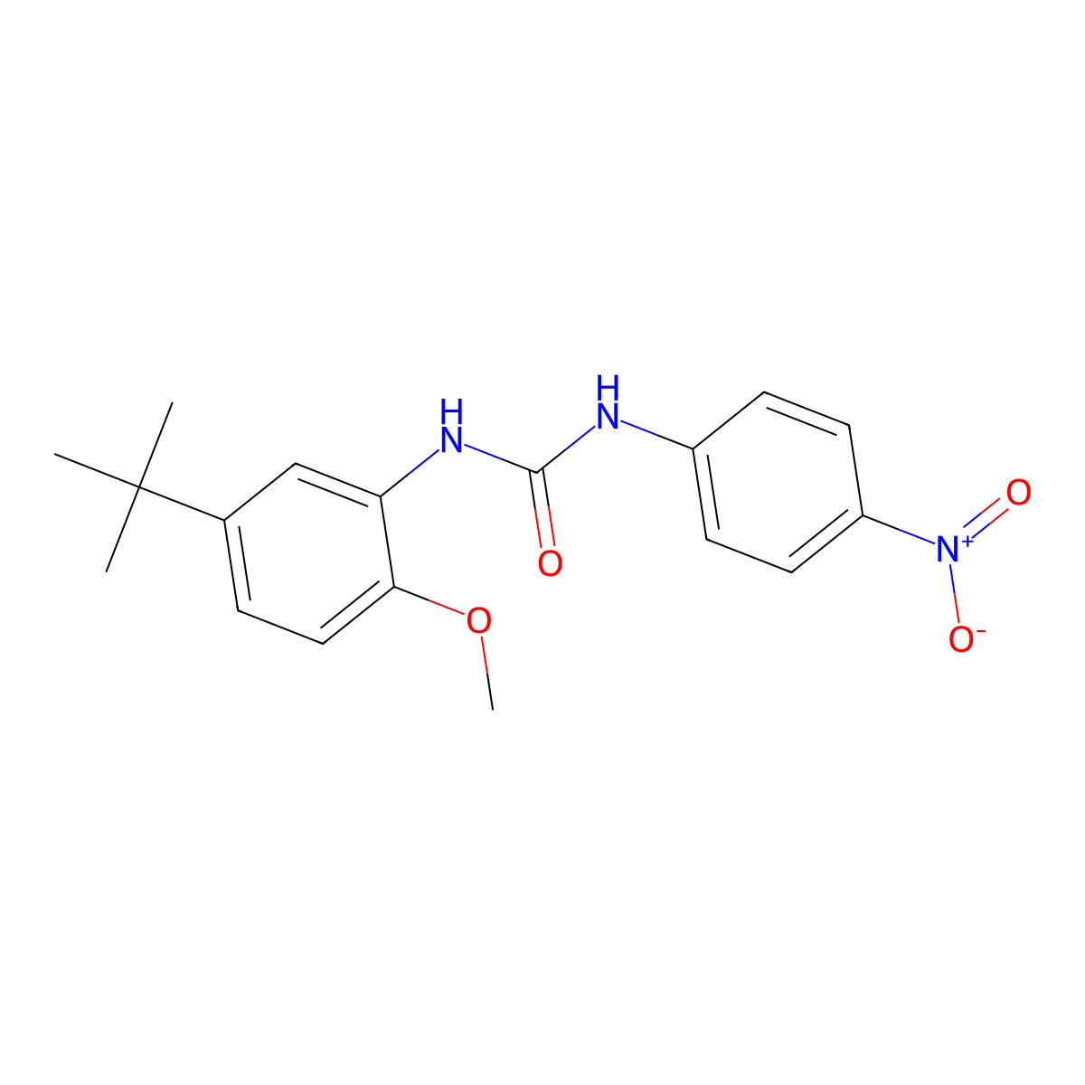 1-(5-Tert-butyl-2-methoxyphenyl)-3-(4-nitrophenyl)urea molecular structure, CAS 706770-46-9