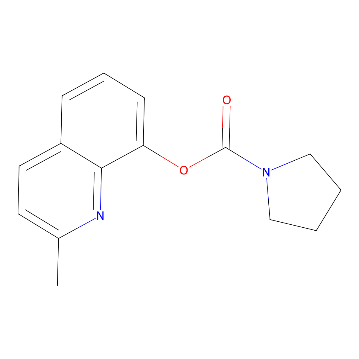 2-Methyl-8-quinolyl pyrrolidinecarboxylate molecular structure, CAS 706771-08-6