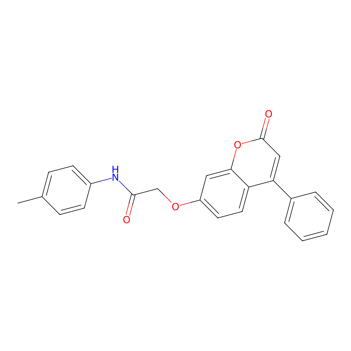 N-(4-methylphenyl)-2-[(2-oxo-4-phenyl-2H-chromen-7-yl)oxy]acetamide molecular structure, CAS 706771-35-9