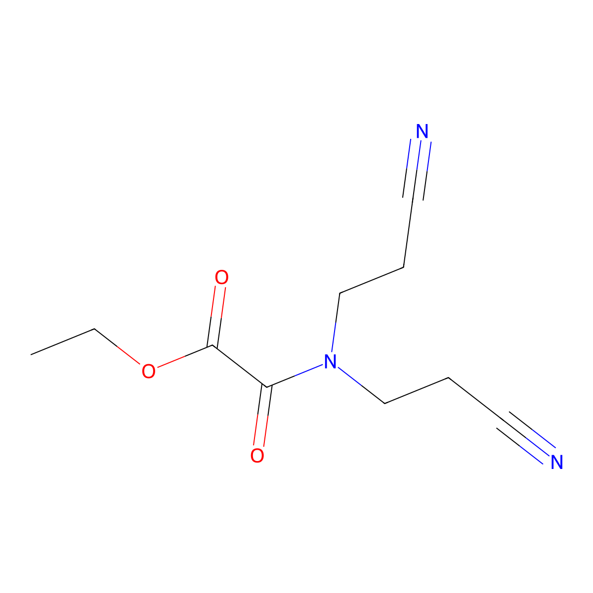Ethyl [bis(2-cyanoethyl)amino](oxo)acetate molecular structure, CAS 706771-83-7