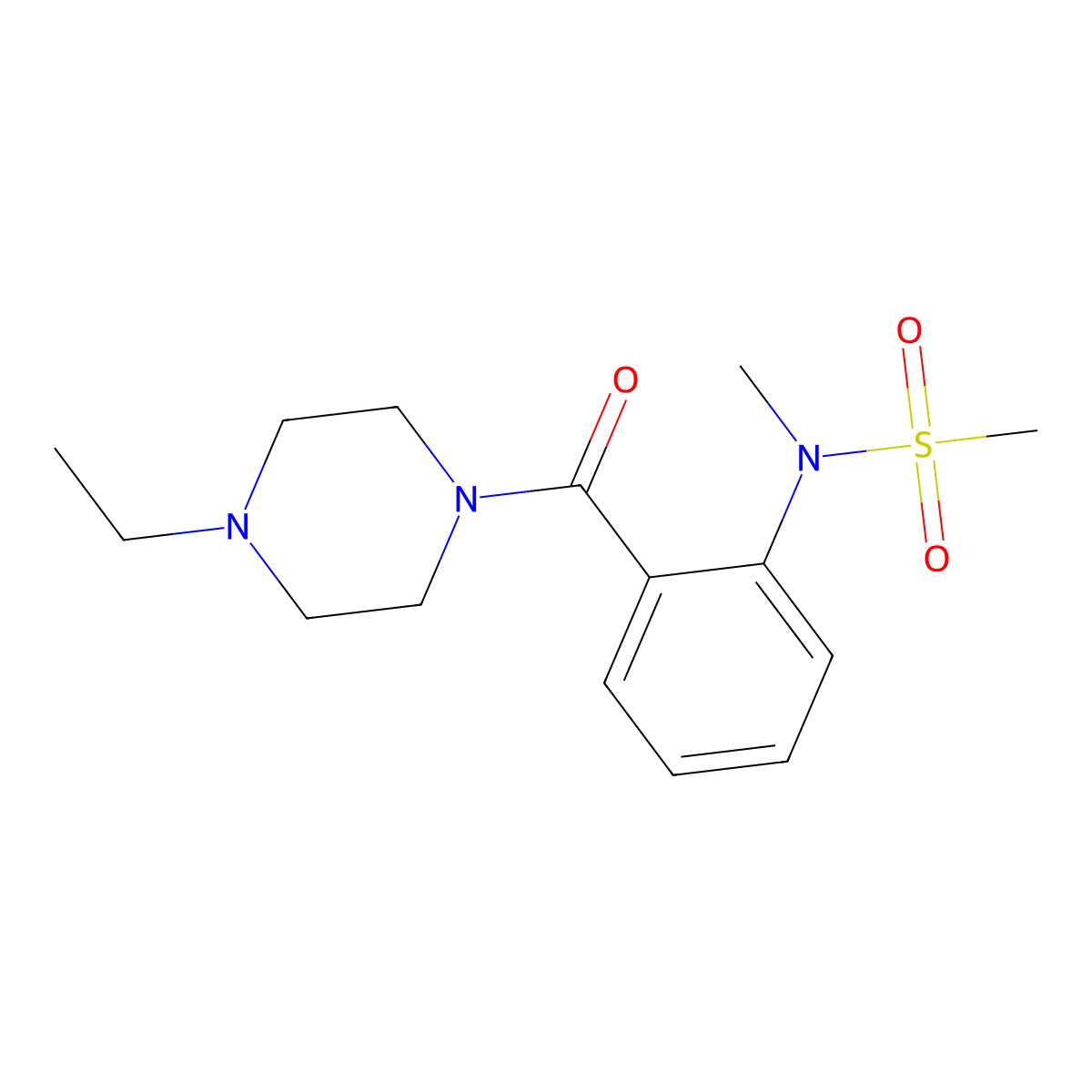 N-[2-(4-ethylpiperazine-1-carbonyl)phenyl]-N-methylmethanesulfonamide molecular structure, CAS 706772-20-5