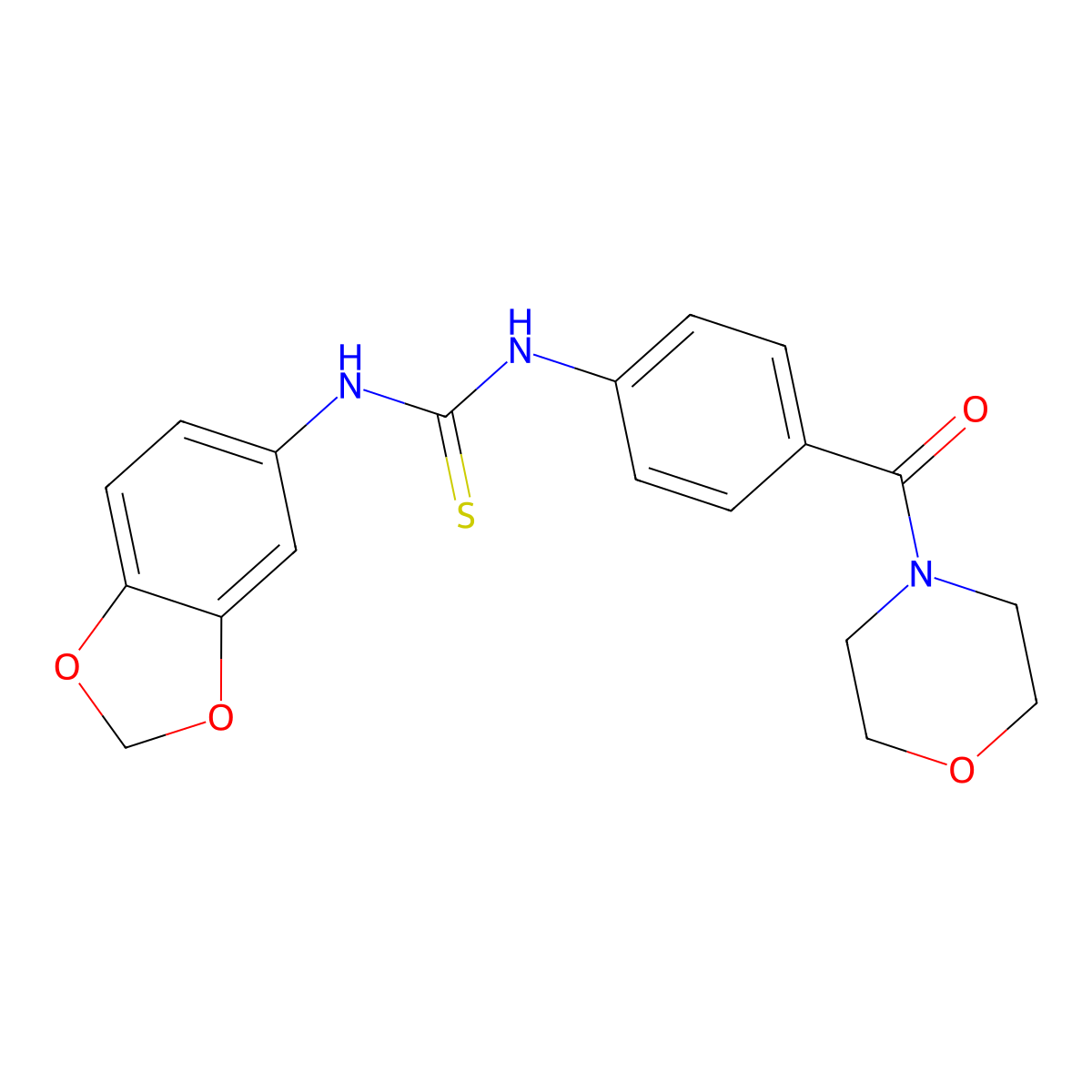 1-(1,3-Benzodioxol-5-yl)-3-[4-(morpholine-4-carbonyl)phenyl]thiourea molecular structure, CAS 706772-28-3