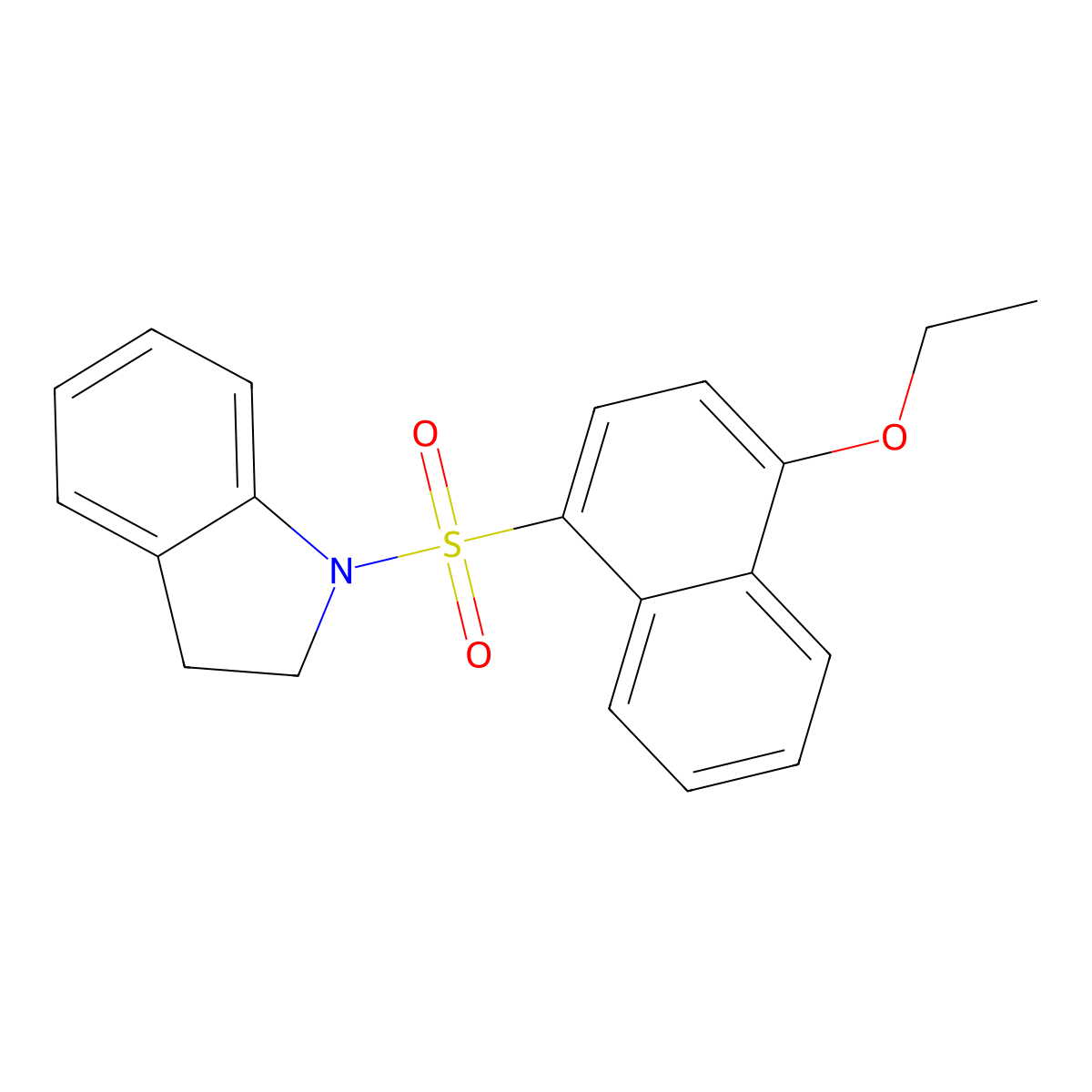 [(4-Ethoxynaphthyl)sulfonyl]indoline molecular structure, CAS 706772-84-1