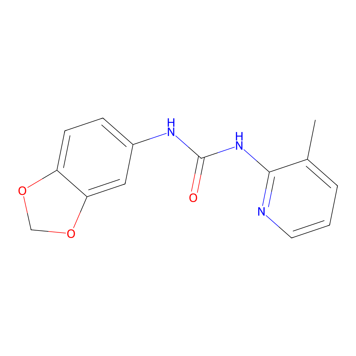 1-(1,3-Benzodioxol-5-yl)-3-(3-methylpyridin-2-yl)urea molecular structure, CAS 706773-10-6